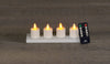 SET 4ST AUFLADBARE BEWEGLICHE FLAMMEN-TEELICHTER WEISS D3,8 H6CM