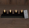 SET 4ST AUFLADBARE BEWEGLICHE FLAMMEN-TEELICHTER SCHWARZ D3,8 H6CM