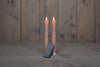 TISCHKERZE B.O. 2PCS ROSA RUSTIKALEM WACHS 23CM BEWEGLICHE FLAMME MIT FERNBEDIENUNG 2X2AA