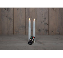 BO 2ST PAREL RUSTIEK WAX DINERKERZE 23CM BEWEGLICHE FLAMME MIT FERNBEDIENUNG 2X2AAA