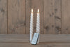 DINNER KERZE B.O. 2PCS WEISS SWIRL WACHS 23CM 3D DOCHT MIT FERNBEDIENUNG 2X2AAA