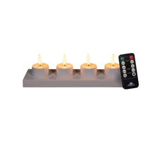 THEELICHT 3D LONT OPLAADBAAR MET AFSTANDSBEDIENING EN OPLAADSTATION D3.8H5CM WIT SET VAN 4