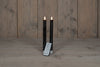DINNERKERZE B.O. 2PCS SCHWARZES RUSTIKALES WACHS 23CM 3D DOCHT MIT FERNBEDIENUNG 2X2AA