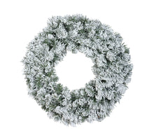 Imperial krans snowy binnen dia60cm H.10cm groen/wit