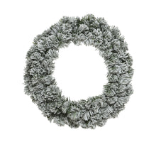Imperial krans snowy binnen dia90cm H.22cm groen/wit