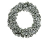 Imperial krans snowy binnen dia90cm H.22cm groen/wit