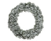 Imperial krans snowy binnen dia120cm H.25cm groen/wit