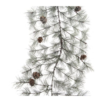 Frosted garland pinecones green 10x30x270cm