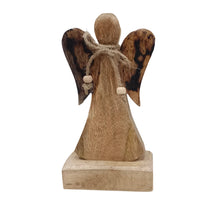 Deco Angel Wood 10x5x19cm Natural/Brown