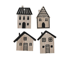 Haus Triplex 4er-Set Natur 11,5x11,5x1,5cm