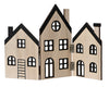 Haus, Straße, Triplex Natur, 30x0,5x20cm