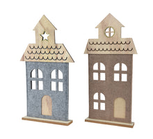 Filzhaus 2er-Set grau/taupe 21x6x52cm