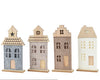 Filzhaus 4er-Set grau/taupe 12x4x26cm