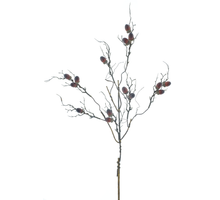 Twig spray w/acorn natural 88cm