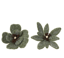 Bloem op clip polyester 2 assortie rosemarijn D20cm