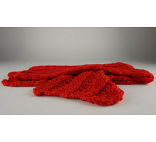 Strickdekoband 15 cm x 150 cm rot
