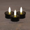 SOLAR-TEELICHT 3D-LONTEN-SET, 3ER-PACK, SCHWARZ / BLISTER