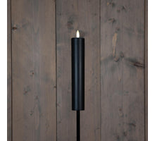 SOLARFACKEL SCHWARZ 3D DOCHT 21X4CM AUF 76CM PFAHL