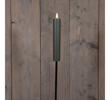 SOLAR-FACKEL OLIVE 3D-DOCHT 21X4CM AUF 76CM STECKER / DISPLAY