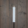 SOLAR SWIRL FACKEL WEISS 3D DOCHT 21X4CM AUF 76CM STAB