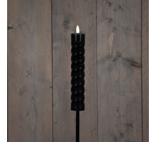 SOLAR SWIRL FACKEL SCHWARZ 3D DOCHT 21X4CM AUF 76CM STAB