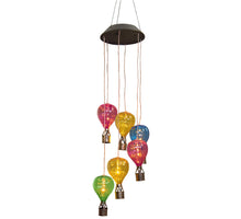 SOLAR HEISSLUFTBALLON MOBILE 6 BALLONS 6X6LED FLAMMENEFFEKT 80CM
