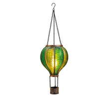 SOLAR LUFTBALLON 20LED MIT FLAMMENEFFEKT 14X45CM GRÜN