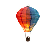 HEISSLUFTBALLON NYLON SOLAR 22LED MIT FLAMMENEFFEKT 29X58CM MULTI