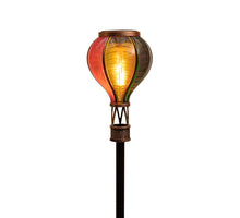 SOLAR-HEISSLUFTBALLON AUF SPIESS 12LED MIT FLAMMENEFFEKT 11X57CM MULTI
