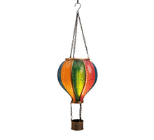 SOLAR HEISSLUFTBALLON 24LED MIT FLAMMENEFFEKT 20X62CM MULTI