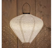 SOLARLATERNE 33X29CM WEISS / MARRAKESCH