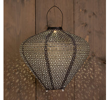SOLARLATERNE 33X29CM GRAU / MARRAKESCH
