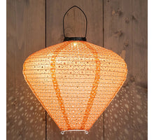 SOLAR-LATERNE 33X29CM KORALLE/MARRAKESCH