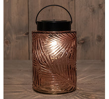 SOLARGLAS-RETRO-LAMPE BERNSTEINFARBEN 12,5X20CM