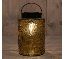 SOLARGLAS-RETRO-LAMPE GRÜN 12,5X20CM