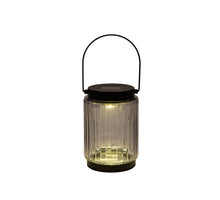 LATERNE SOLAR 1LED GLAS 8.5X12CM SCHWARZ (2V-25MA SOLAR)