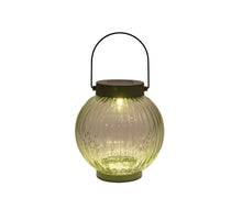 LATERNE SOLAR 1LED GLAS 14,5X15CM OLIV ( 2V-25MA SOLAR)