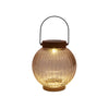LANTAARN SOLAR 1LED GLAS 14,5X15CM TERRA ( 2V-25MA SOLAR)