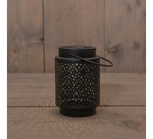 Solar-Laterne 1 LED Metall 8,5x8,5x12cm Schwarz