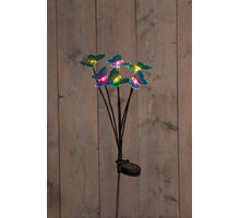 Gartenstecker Solar 6 Schmetterlinge LED 7x69cm warmweiß
