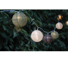 SOLARLATERNE GRAU 20CM LED WARMWEISS
