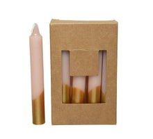 Geschenkpackung a 10 Kerze Wachs getaucht metallisch dia1.3-H10.5cm - poed