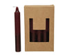 Geschenkpackung a 10 Kerzen in Wachs getaucht metallic - Durchmesser 1,3-H10,5cm - Mahagoni