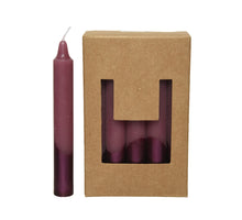 Geschenkpackung a 10 Kerzen in Wachs getaucht metallic dia1.3-H10.5cm - Velours