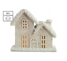 Kerst huis Kenton wit l24b9h22cm