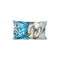 OUTDOOR-KISSEN VÖGEL UND BLUMEN SCHWARZ 30X50CM