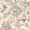 OUTDOOR-LEINWAND 58X58CM VOGEL/BLUME GRAU