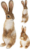 KANINCHEN STEHEND POLYSTONE 14X10X23CM 2 SORTEN