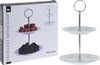 ETAGERE 2-STÖCKIG PORZELLAN WEISS D15/13 H22CM