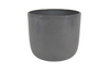 Blumentopf Boule Granit grau glänzend 22cm